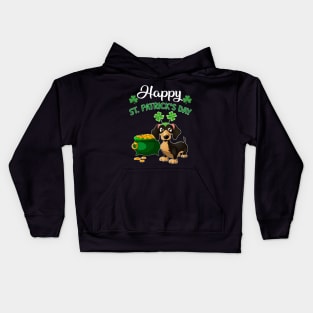 Happy St Patrick_s Day For Dachshund Lovers T shir Kids Hoodie